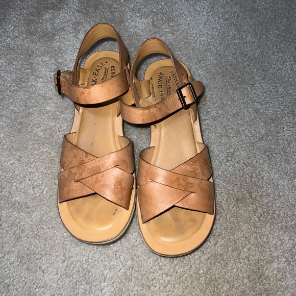 KorkEase Shoes Korkease Myrna Classic Natural Vachetta Leather Buckle Sandals Womens Sz 8